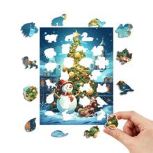 Load image into Gallery viewer, Snowman Wooden Puzzle
