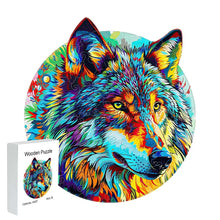 Load image into Gallery viewer, Blue Wolf Wooden Puzzle
