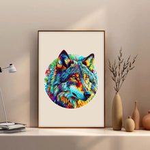 Load image into Gallery viewer, Blue Wolf Wooden Puzzle
